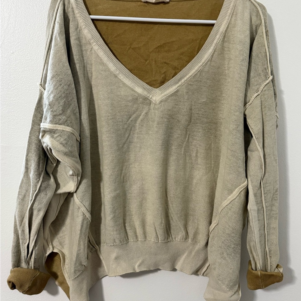 We The Free Tan Knit Sweater